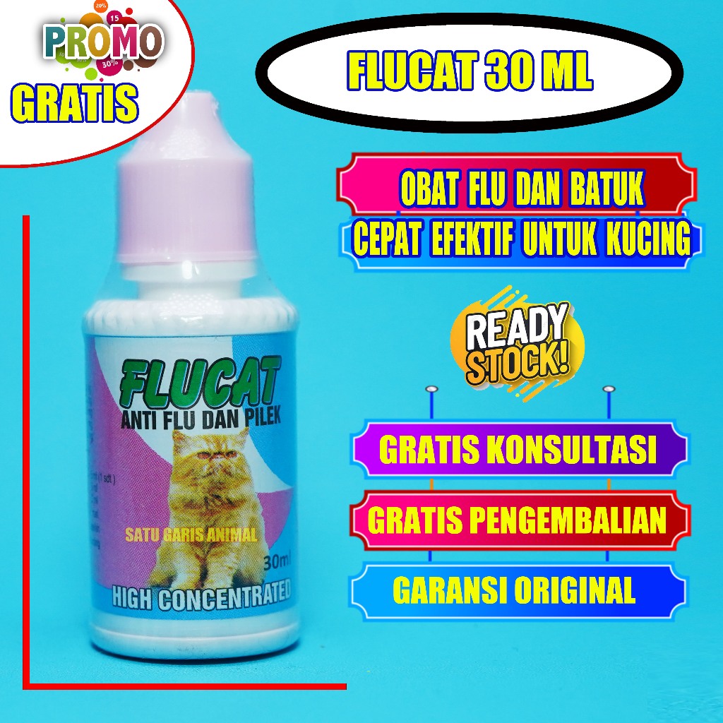 AMPUH Obat Flu Dan Pilek Untuk Kucing Kitten Dan Dewasa - Flucat GARUDA SALE