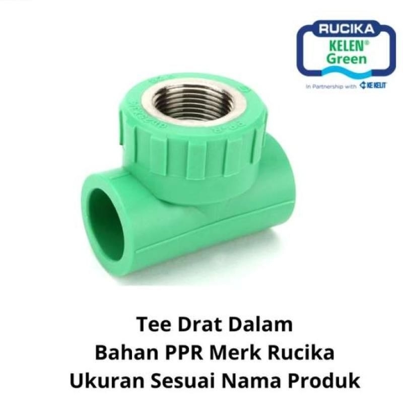 Tee drat dalam PPR female tee PPR RUCIKA 1/2 inch