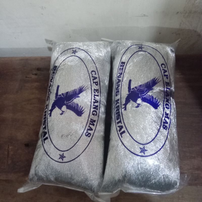 benang kristal cap elang mas silver