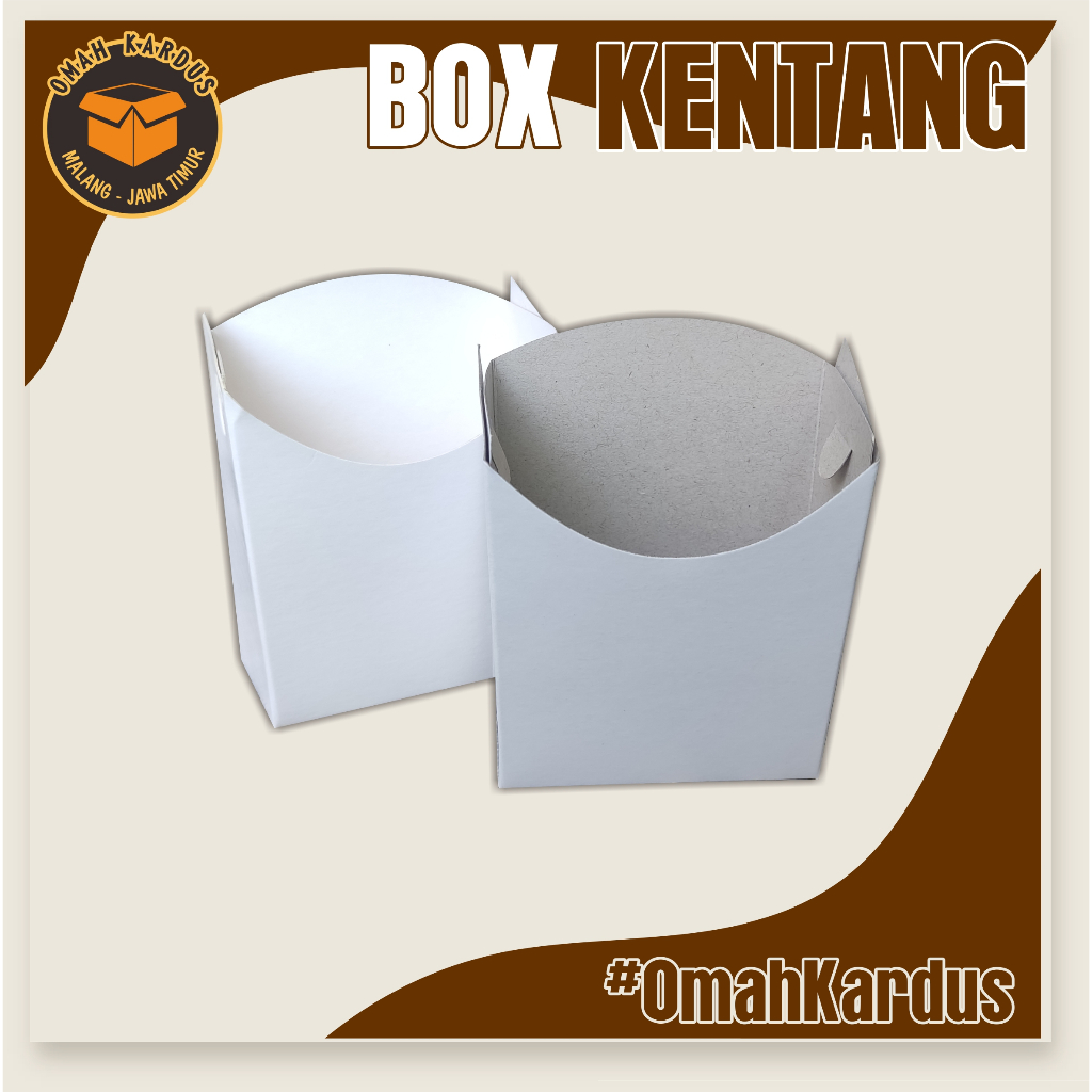 

Kemasan kentang 8x4x10 cm /french fries/boxfrench fries/boxkentang