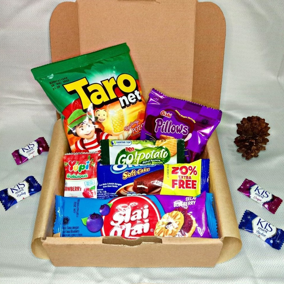 

Paket Hampers Gift Party Snack Free Kartu Ucapan + Dos