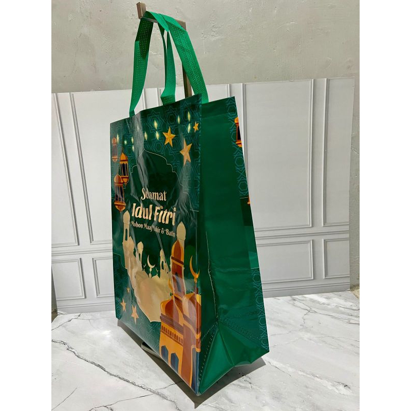 

(1 LUSIN = 12 PCS) TAS IDUL FITRI LAMINASI PREMIUM / GOODIE BAG LAMINASI LEBARAN / TAS LEBARAN / TAS HAMPERS IDUL FITRI / TAS BELANJA