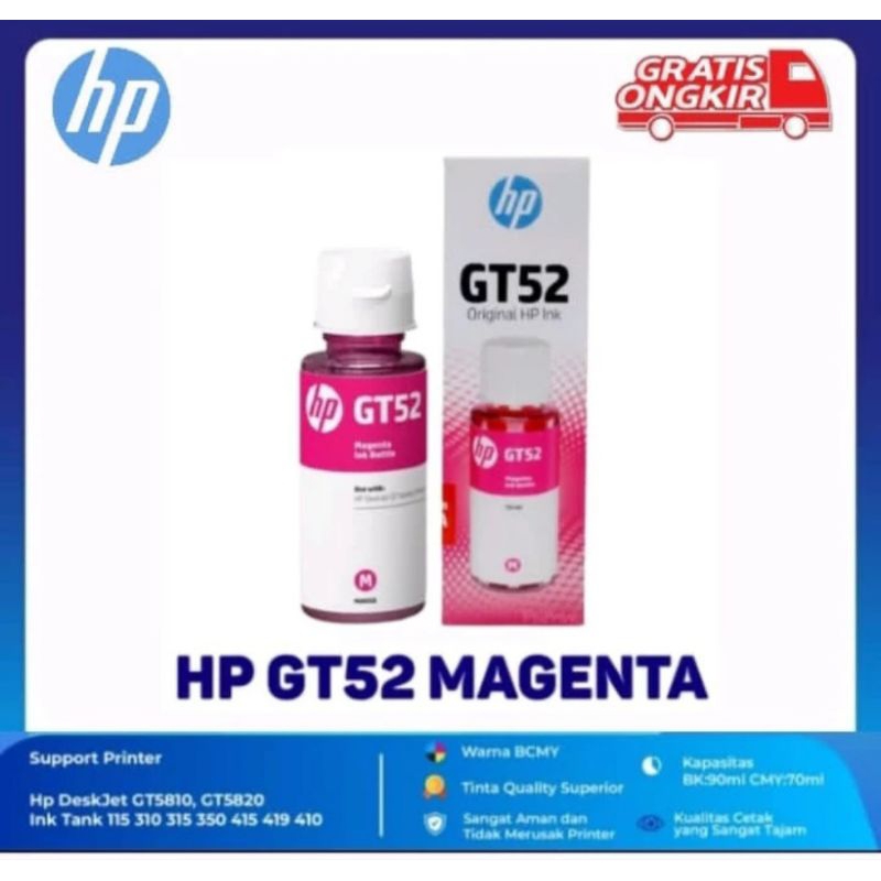 Tinta HP GT 52 Magenta Original Printer ink Tank 115 310 315 319
