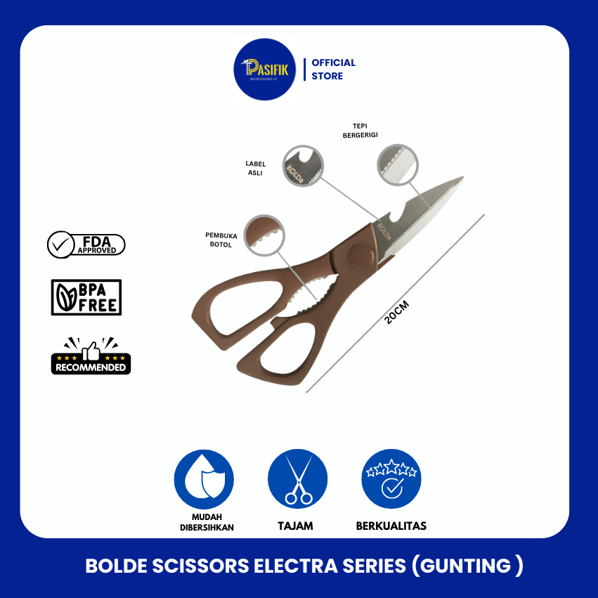 GUNTING MAKANAN/GUNTING DAPUR/GUNTING SERAGUNA MERK BOLDE