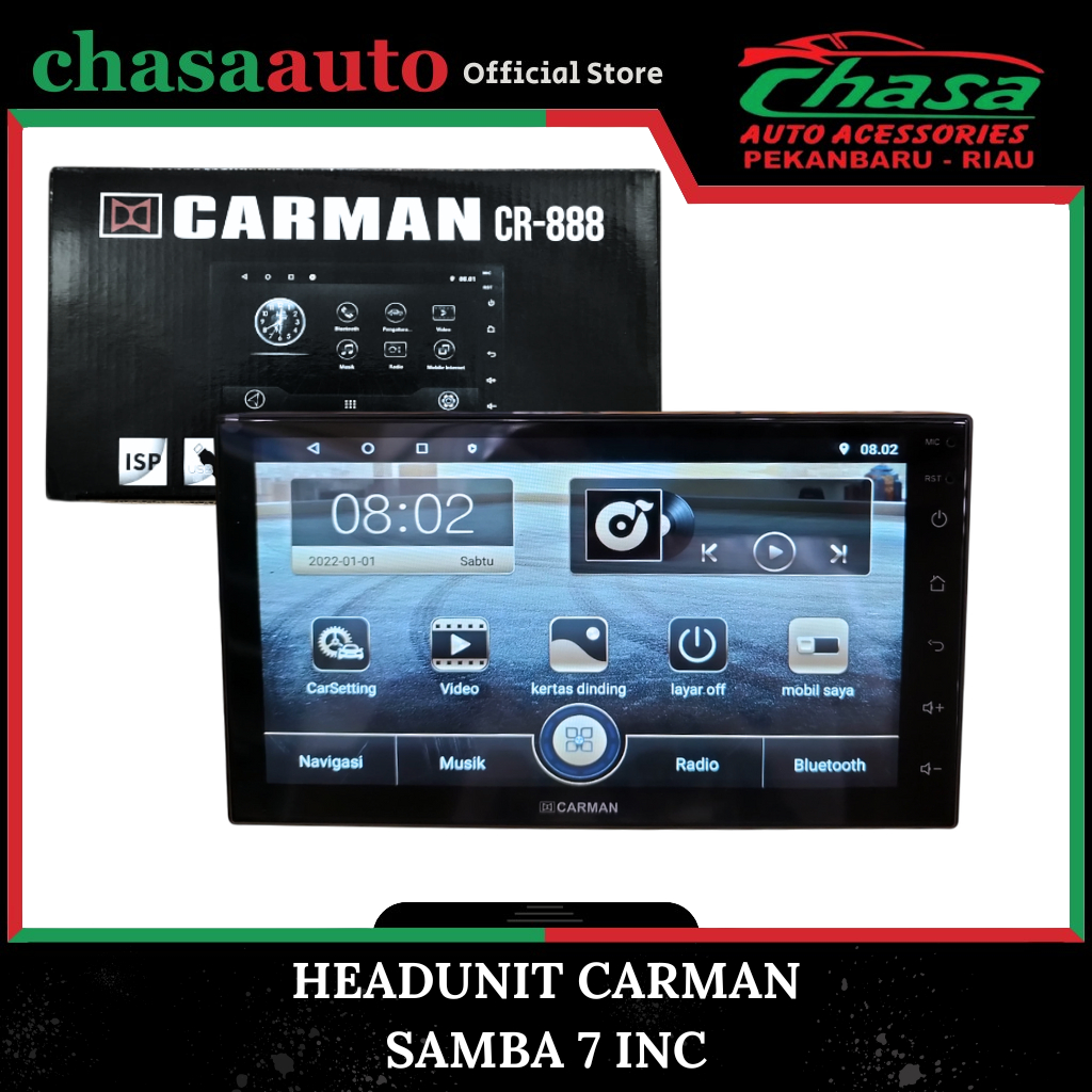 (CHASA) HEAD UNIT ANDROID TV MOBIL CARMAN SAMBA 7 INCH INC RAM 2 / 32 GB