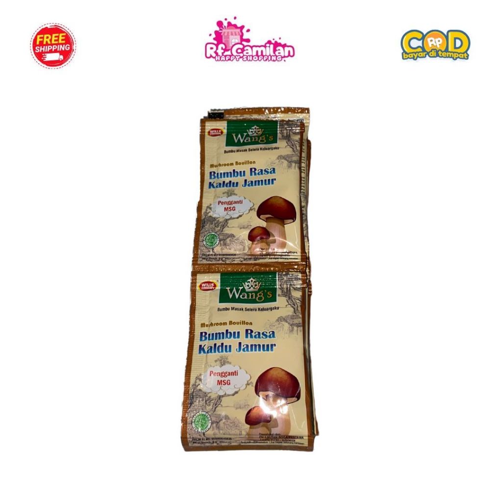 

[RF_Camilan] Pengganti MSG Bumbu Kaldu Jamur Wang's 2 Renceng 12 Sachet 6 Gr