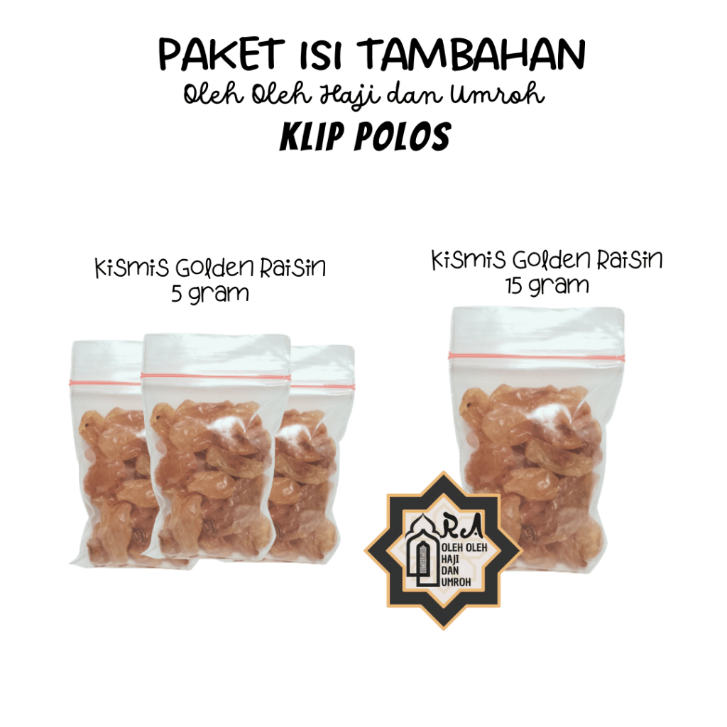 

Paket kismis dalam kemasan per 100 kemasan