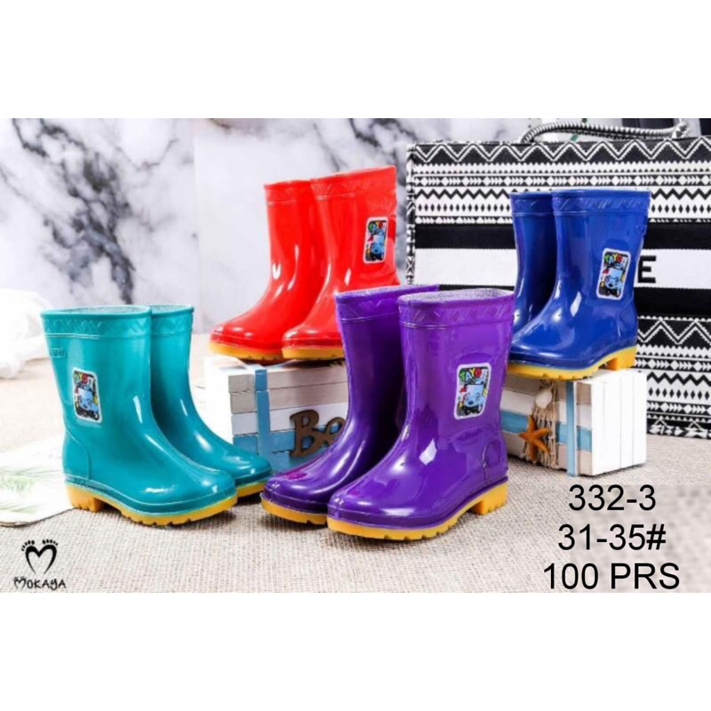 Boot Sepatu Anak Mokaya Karet Uk 31-35 Cowok Anti Air/Anti Hujan