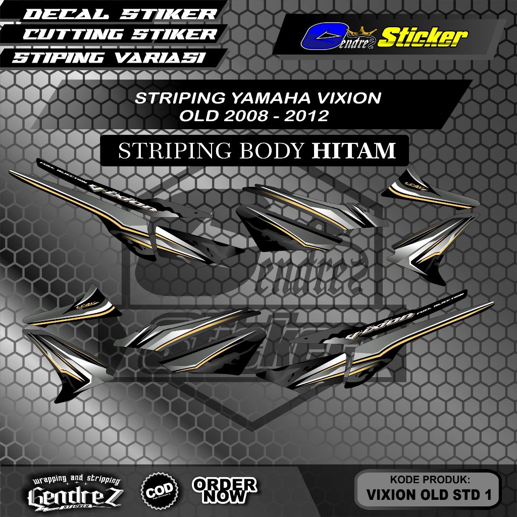 COD STRIPING MOTOR VIXION OLD MOTIF ORI , STIKER STRIPING VIXION OLD MOTIF ORI