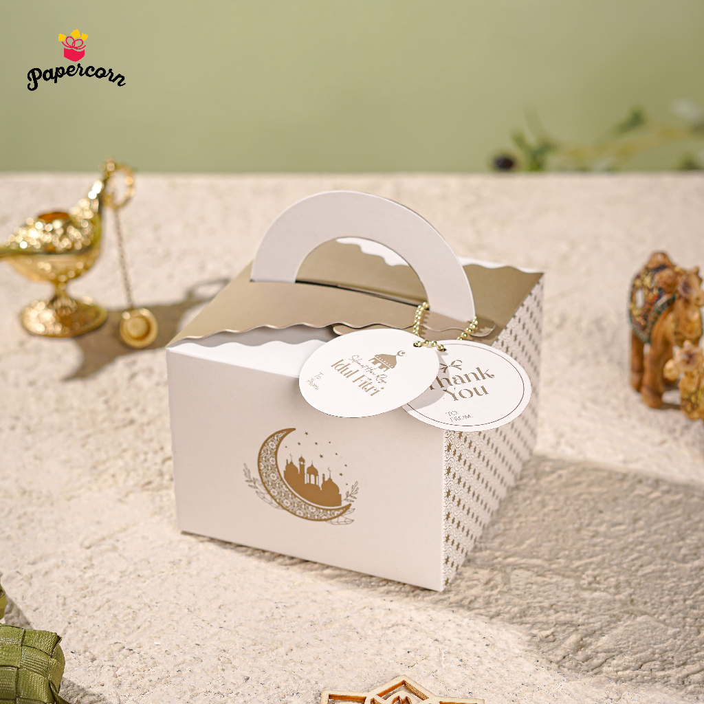 

10 pcs Box Idul Fitri - Mini tenteng gold metalic - 11x11x8 cm + Freetag sesuai Ketersediaan