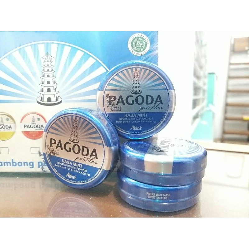 

PERMEN PAGODA PASTILES RASA MINT 20g ( 100 butir )