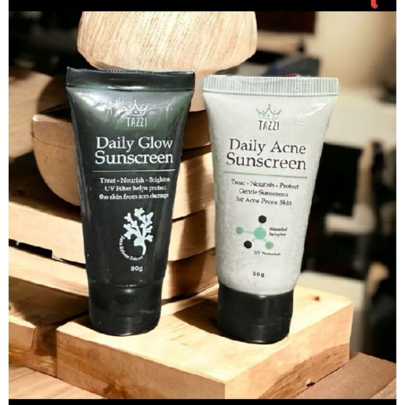 sunscreen glow tazzi+sunscreen acne tazzi