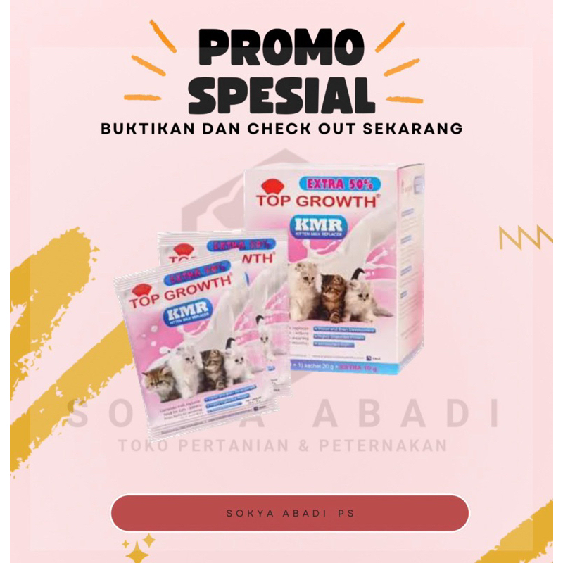 

TOP GROWTH KMR promo susu kucing berkualitas