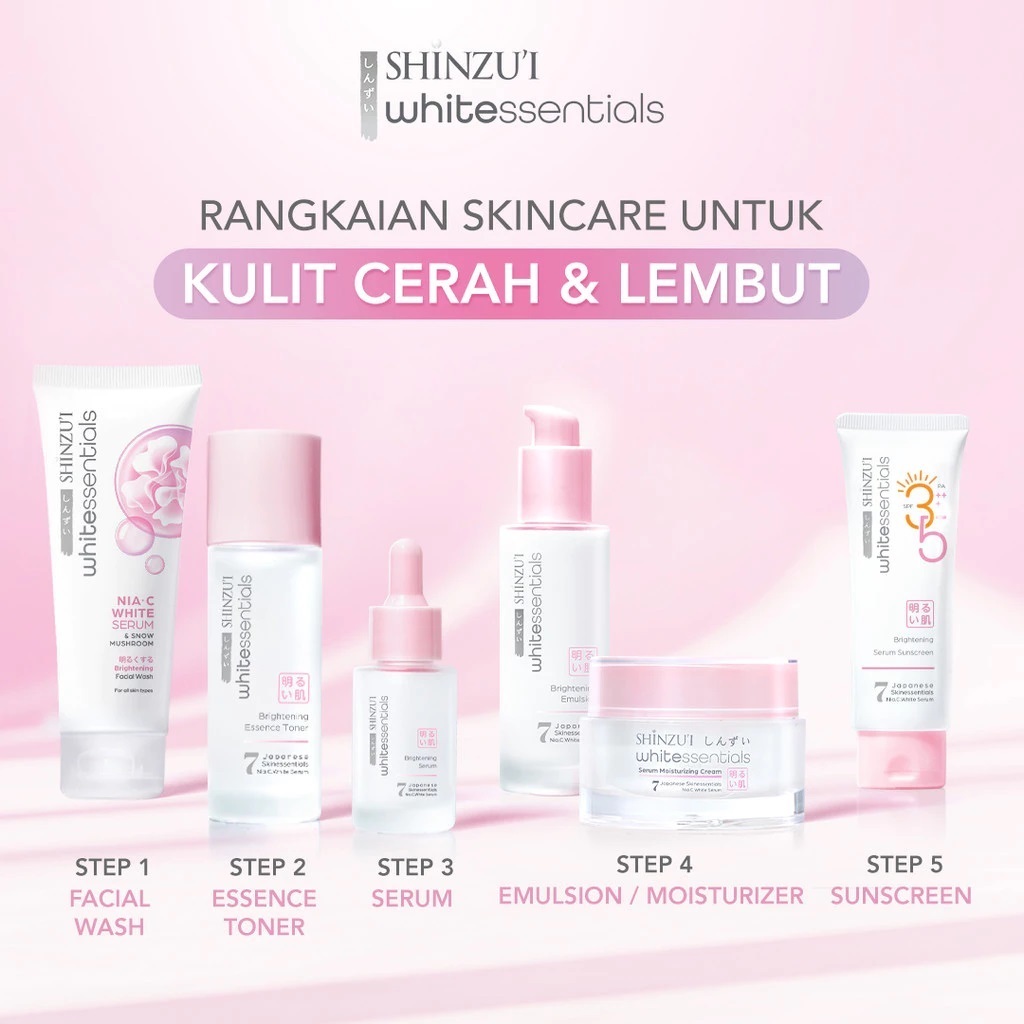 SHINZUI Whitessentials Brightening Series || Shinzu'i Double Brightening Facial Wash Snow Mushroom |