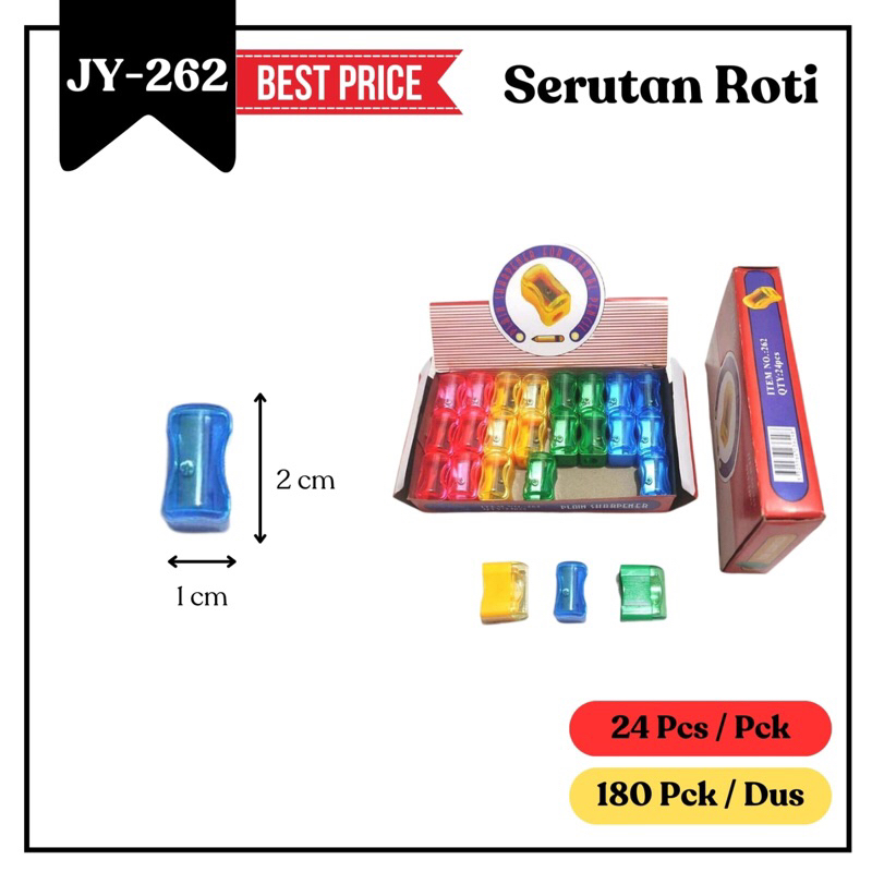 

GROSIR 1pack (24pcs) Rautan ROTI pensil // serutan pensil // rautan murah