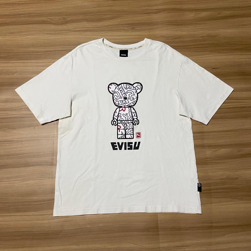 Baku kaos Evisu Beruang PutihSecond Bekas Original Asli