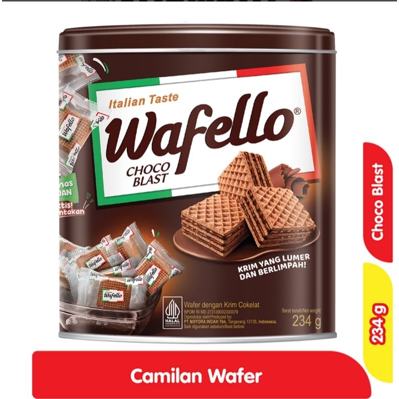 

Roma wafer wafello choco 234gram wafer coklat roma kaleng