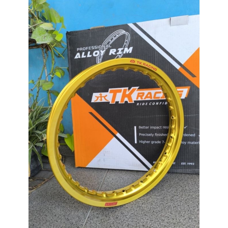PROMO NOS VELG PELEK TK RACING BRIGHT 140 RING 14 LUBANG 36 WARNA GOLD BARU STOK LAMA ORIGINAL CUCI 
