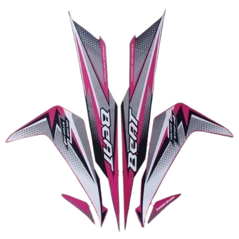 striping beat iss 2018 warna pink hitam