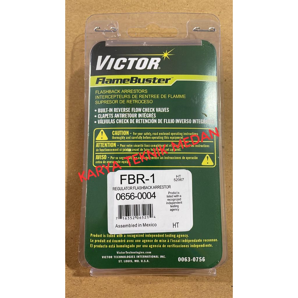 FLASHBACK VICTOR / REGULATOR FBR-1 / REGULATOR FLASHBACK ARRESTOR