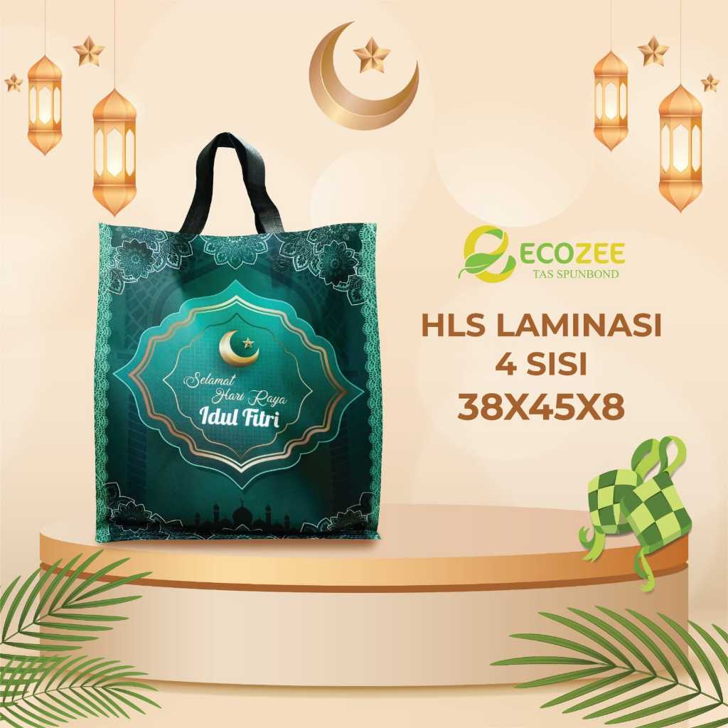 

Tas Idul Fitri 38x45 / Tas Lebaran Laminasi uk 38x45x8 / Sablon 4 sisi / Harga Lusinan