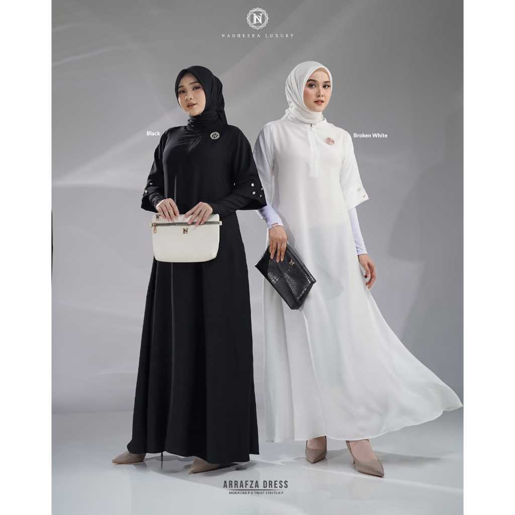GAMIS PROMO // ARRAFZA DRESS NADHEERA LUXURY TERBARU // DRESS NADHEERA LUXURY // NADHEERA LUXURY // 