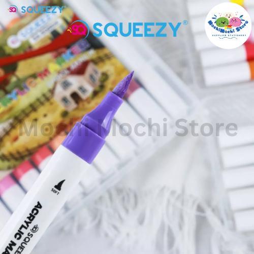 

D3W! Spidol Akrilik Dual Tip 12 Warna SA-SQ8812 Acrylic Marker Spidol Acrylic Spidol Akriliki