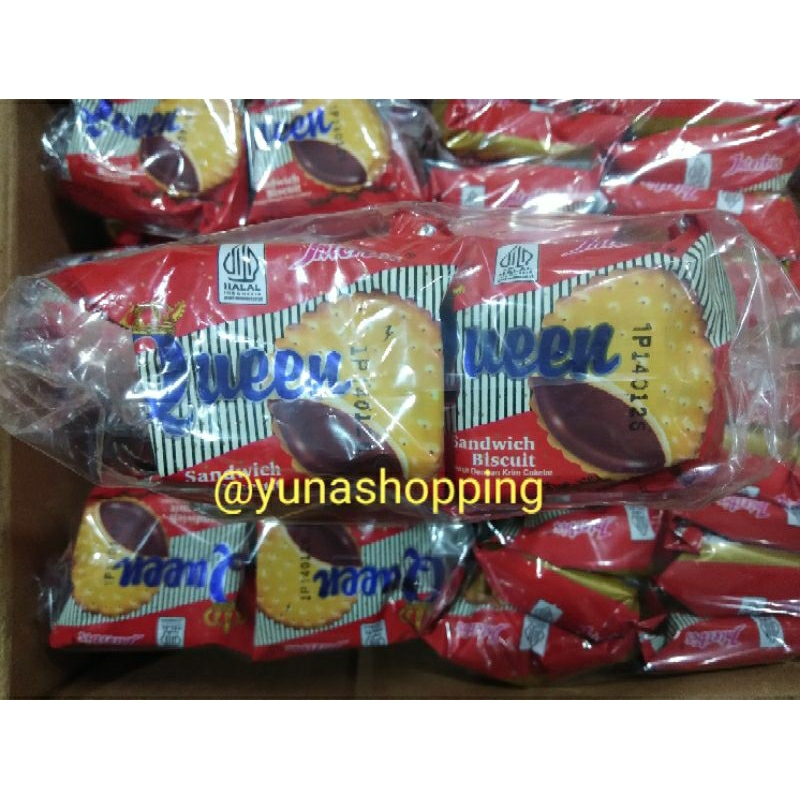

Interbis Queen sandwich biscuit cokelat 10 bks @24g