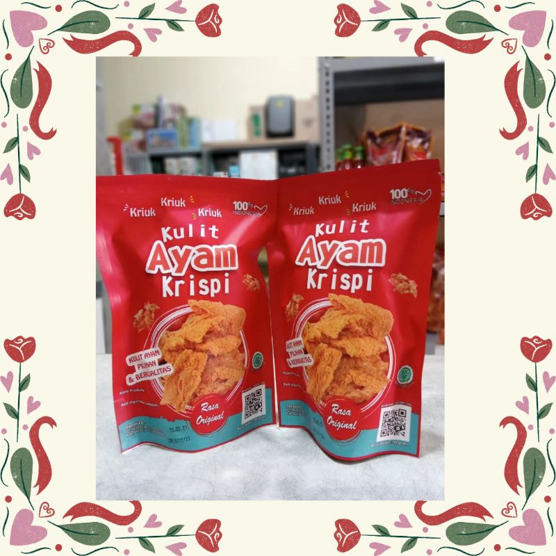 

Kulit Ayam Krispi Renyah Rasa Original Kemasan Pouch @90Gr