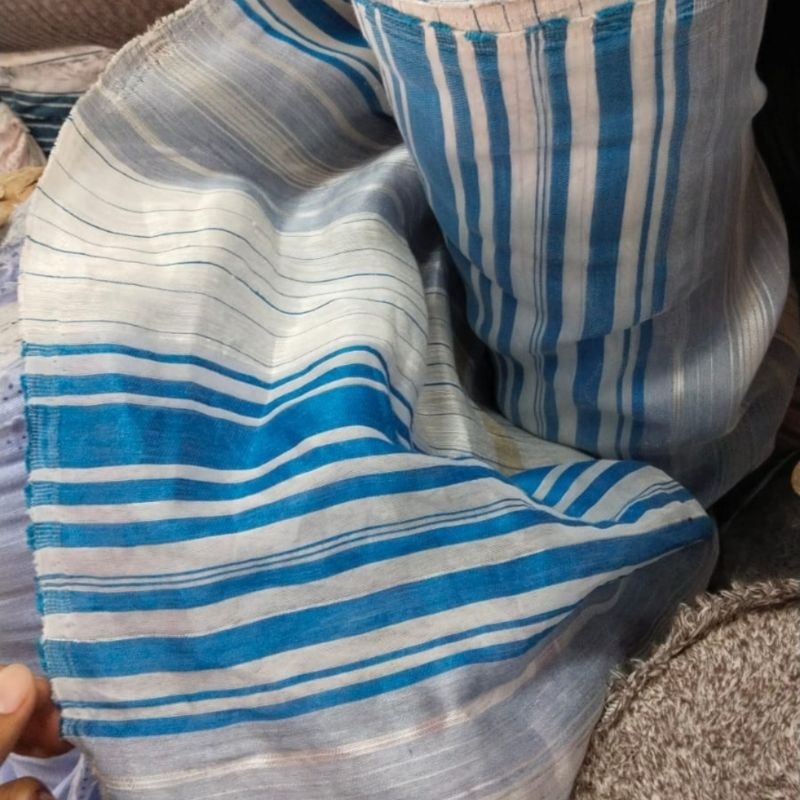 HARGA/0,5 M / KAIN ORGANZA MOTIF STRIPE / KAIN ORGANZA KACA / BAHAN ORGANZA MOTIF SALUR KAIN