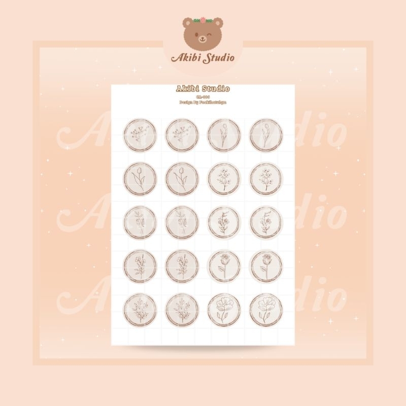 

CA-006 STICKER STAMP BUNGA STICKER JOURNALING
