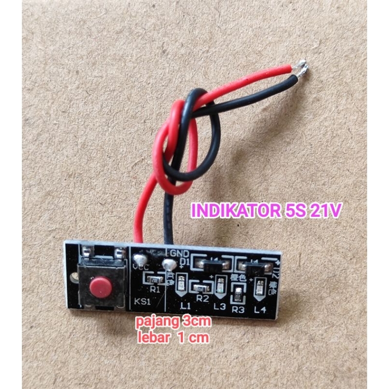Led Indikator 21V 5s Led indikator baterai 5s Baterai Cordless