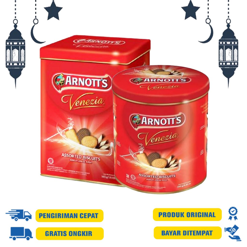 

VENEZIA BISKUIT KALENG ASSORTED TIN 250G - BISKUIT WAFER| BISKUIT LEBARAN