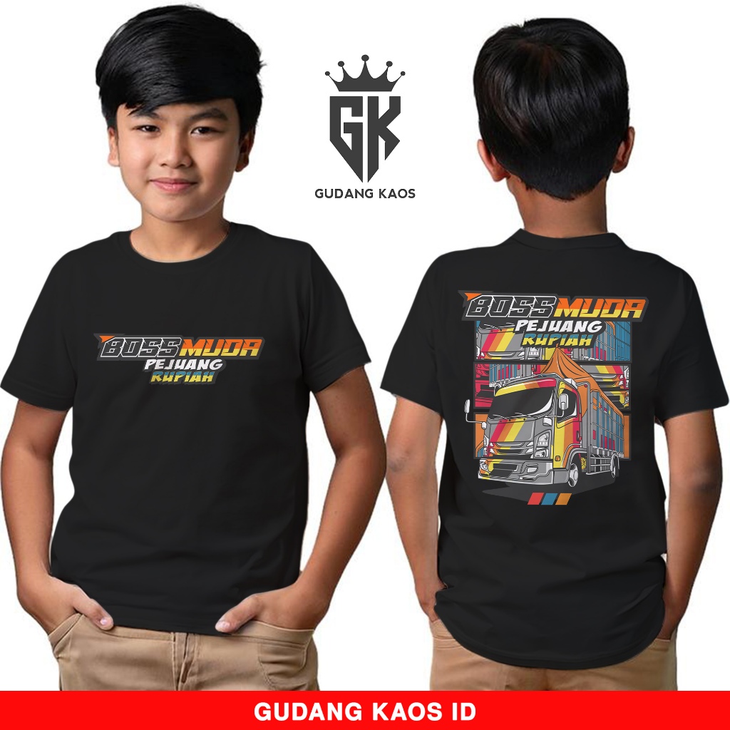 Gudang Kaos Truck Boss Muda Pejuang Rupiah Truckmania Indonesia - Kaos Anak Usia 1 Tahun Sampai 14 T