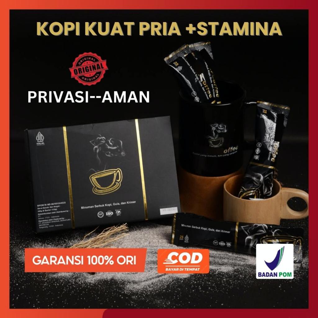 

KopiMonceer Coffee Original Kopi Herbal Solusi Stamina Pria Perkasa Kuat Ori BPOM Terlaris Viral