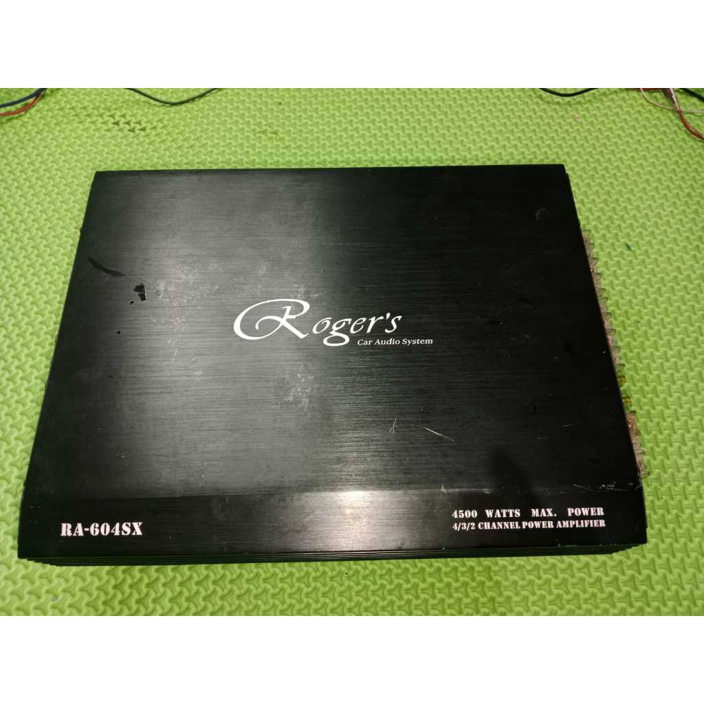 Power Audio Mobil Subwoofer Merk Roger's Tipe RA-604SX 4 Channel. Kondisi Bekas Normal.