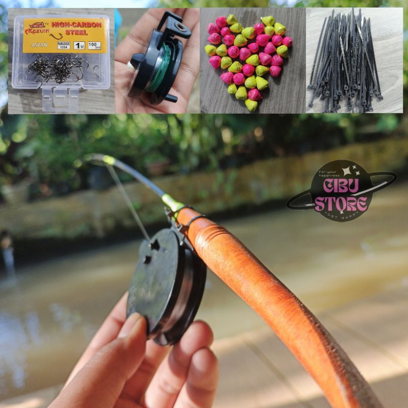 joran pancing lentur 1set waderan bahan fiber fullser untuk ikan wader dan ikan kecil