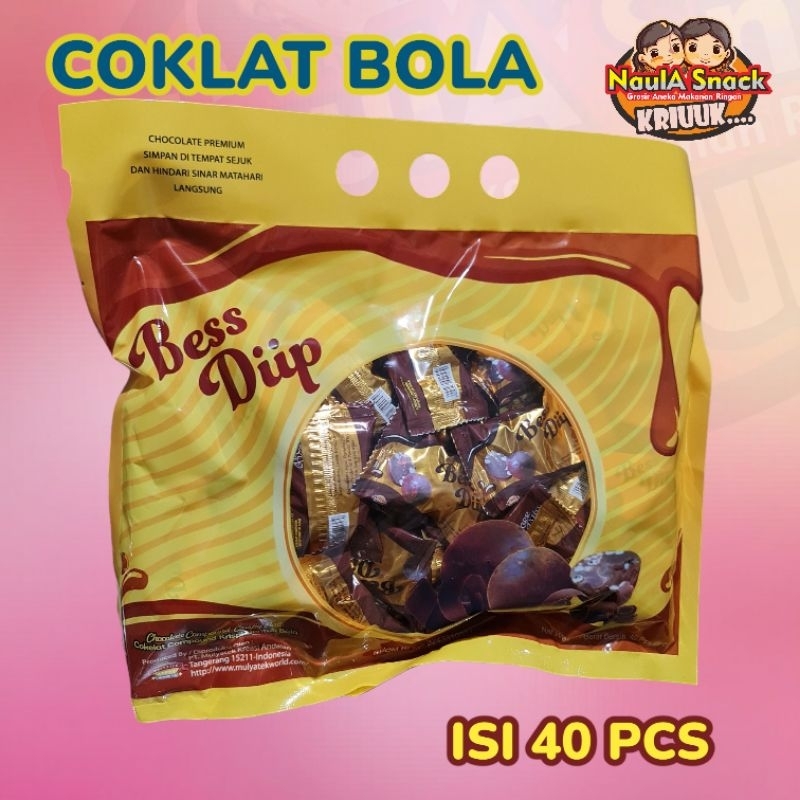 

Bess Diip Coklat Bola / Coklat Terbaru isi 40pcs