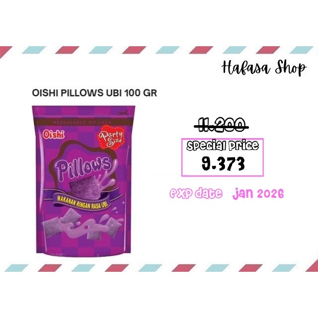 

OISHI PILLOWS UBI 100 GRAM