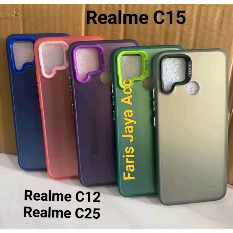 Case imd realme C15 C12 C25 Case full Cover Plate hologram for
