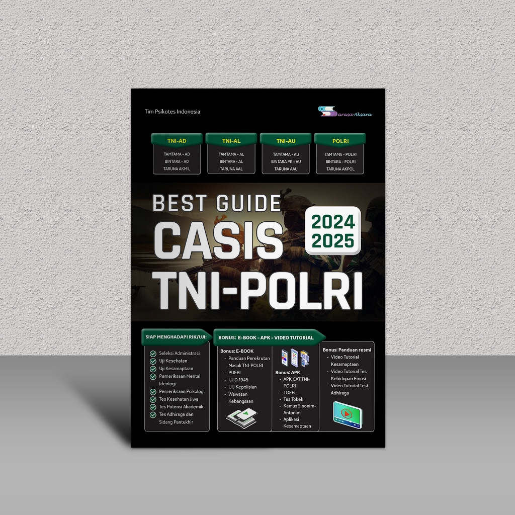 BUKU TNI POLRI - BUKU PSIKOTES TNI POLRI - BEST GUIDE CASIS TNI – POLRI 2025-2026