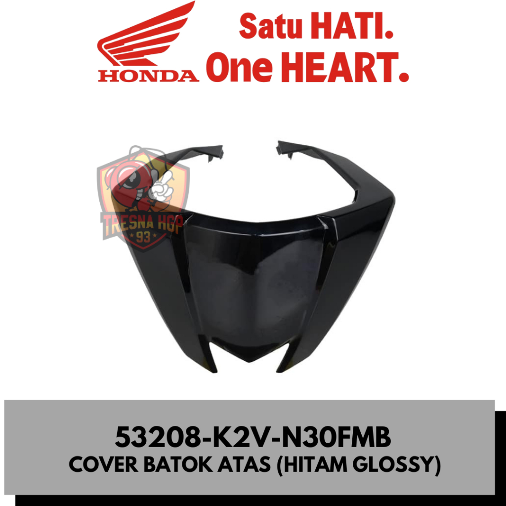 53208-K2V-N30FMB COVER BATOK ATAS / VISOR (HITAM) NEW VARIO 125 ESP GEN 2 K2V ORIGINAL | COVER HANDL