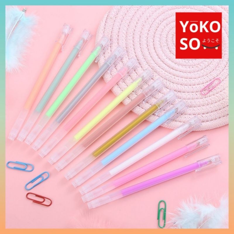 

YOKOSO S116 PREMIUM Color Gel Pen Colorful Warna Warna-warni