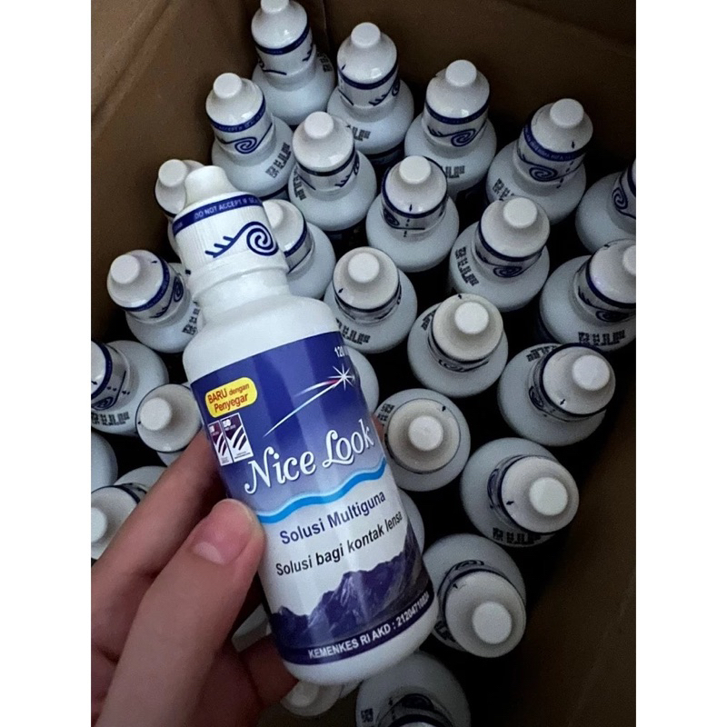 Cairan Softlens Nice Look 120 ml /Air Softlens Nice Look /Pembersih Softlens Nice Look [EXP 2028]