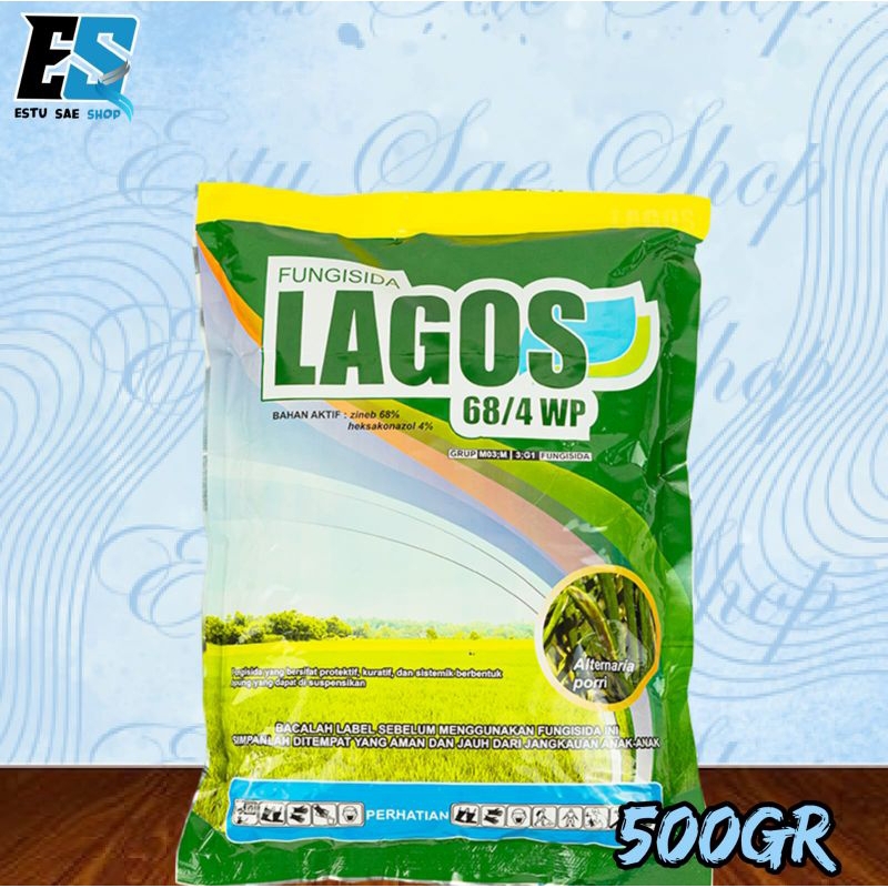Fungisida LAGOS 68/4WP 500GR, Bahan Aktif: Zineb 68% + Heksakonazol 4%