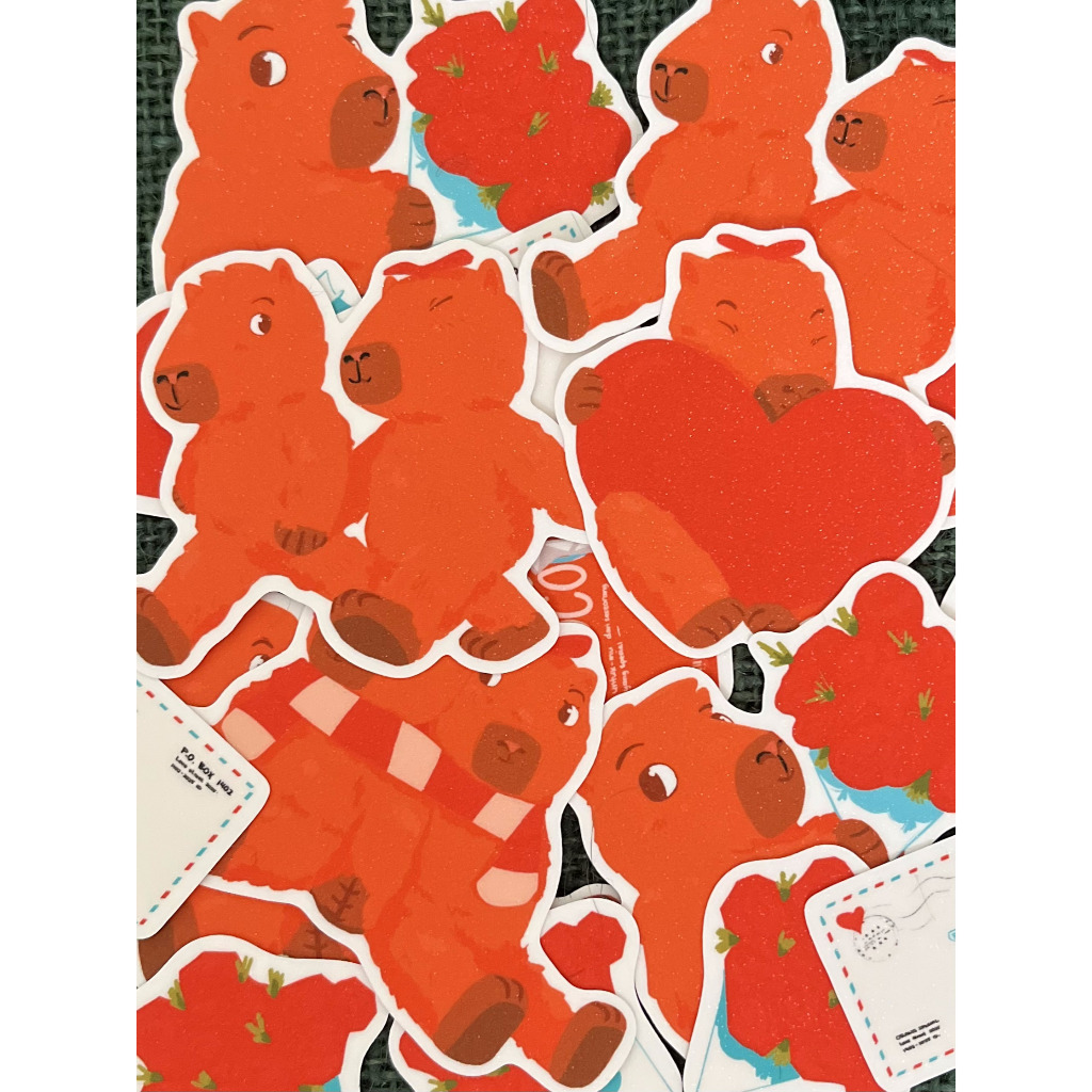 

[LIMITED STOCK] Sticker Capybara stiker aesthetic DIY journal valentine deco