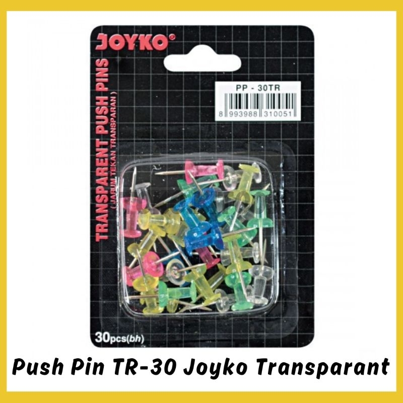 

Push Pin TR-30 Joyko Transparant / Pin Jarum Joyko