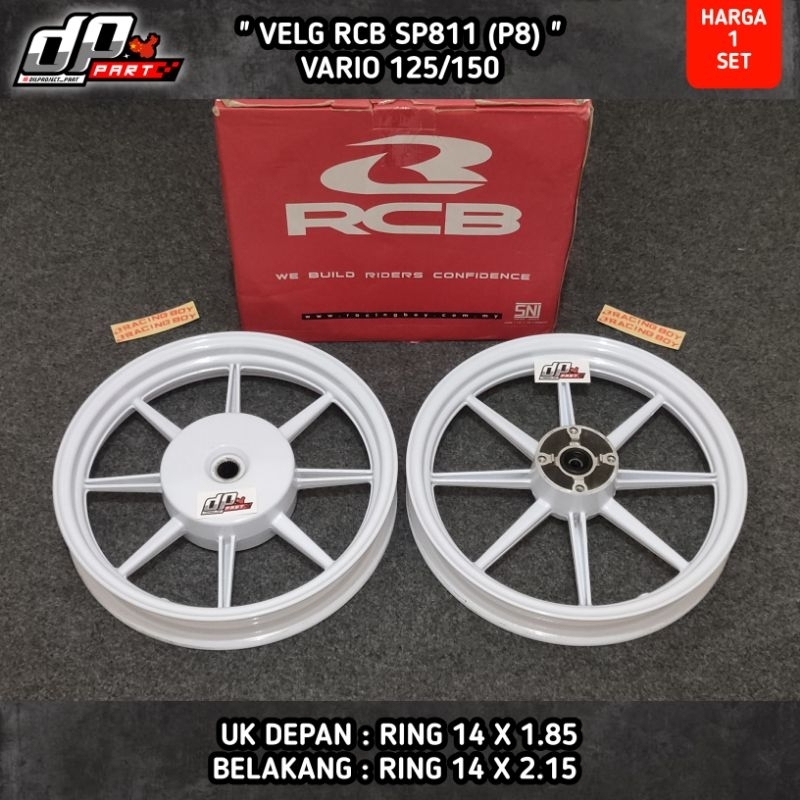 velg RCB P8 (sp811) putih ori Vario125/150