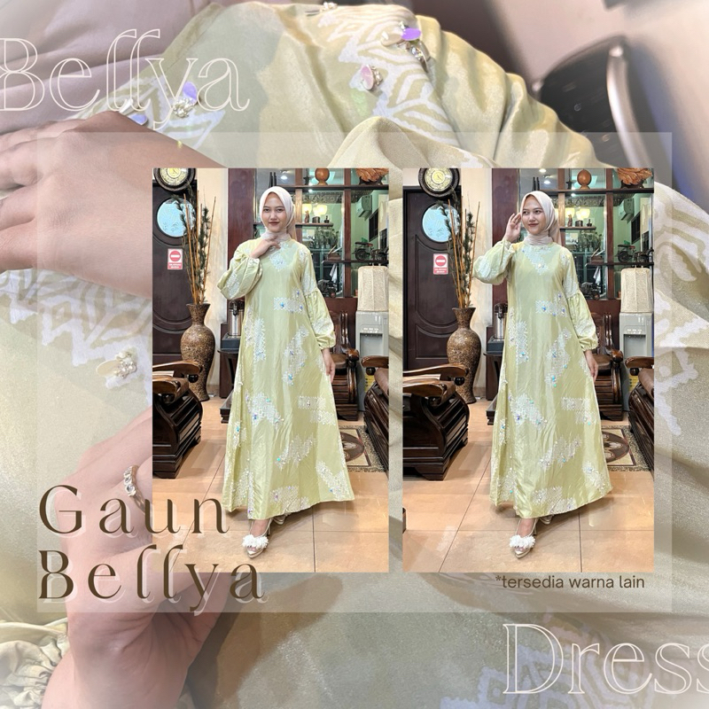 Gaun New Bellya | Gaun Batik Berpayet | Gaun Batik Pesta | Gaun Batik Soft | Gaun Batik Simple | Gau