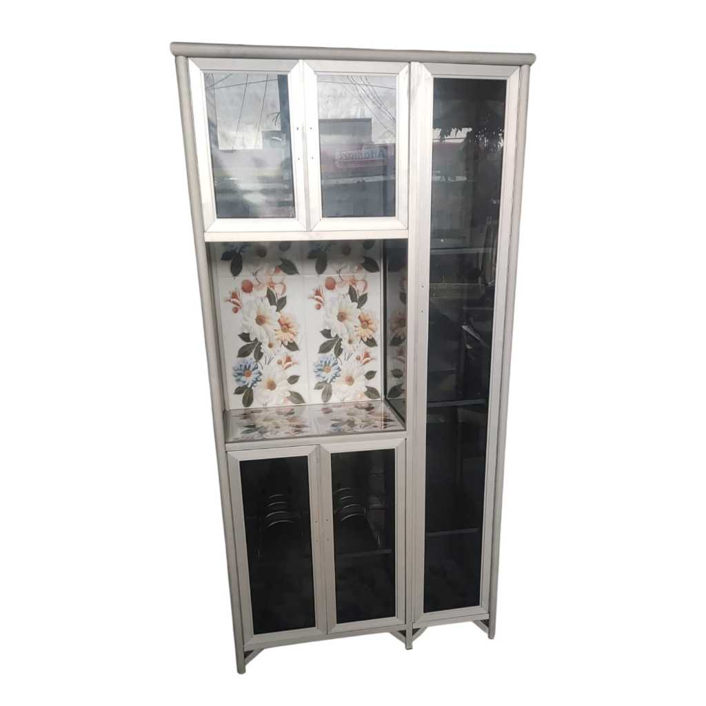 Rak piring 3 pintu alumunium/rak piring 3 pt spanyol/lemari rak piring/premium/Delivery jabodetabek